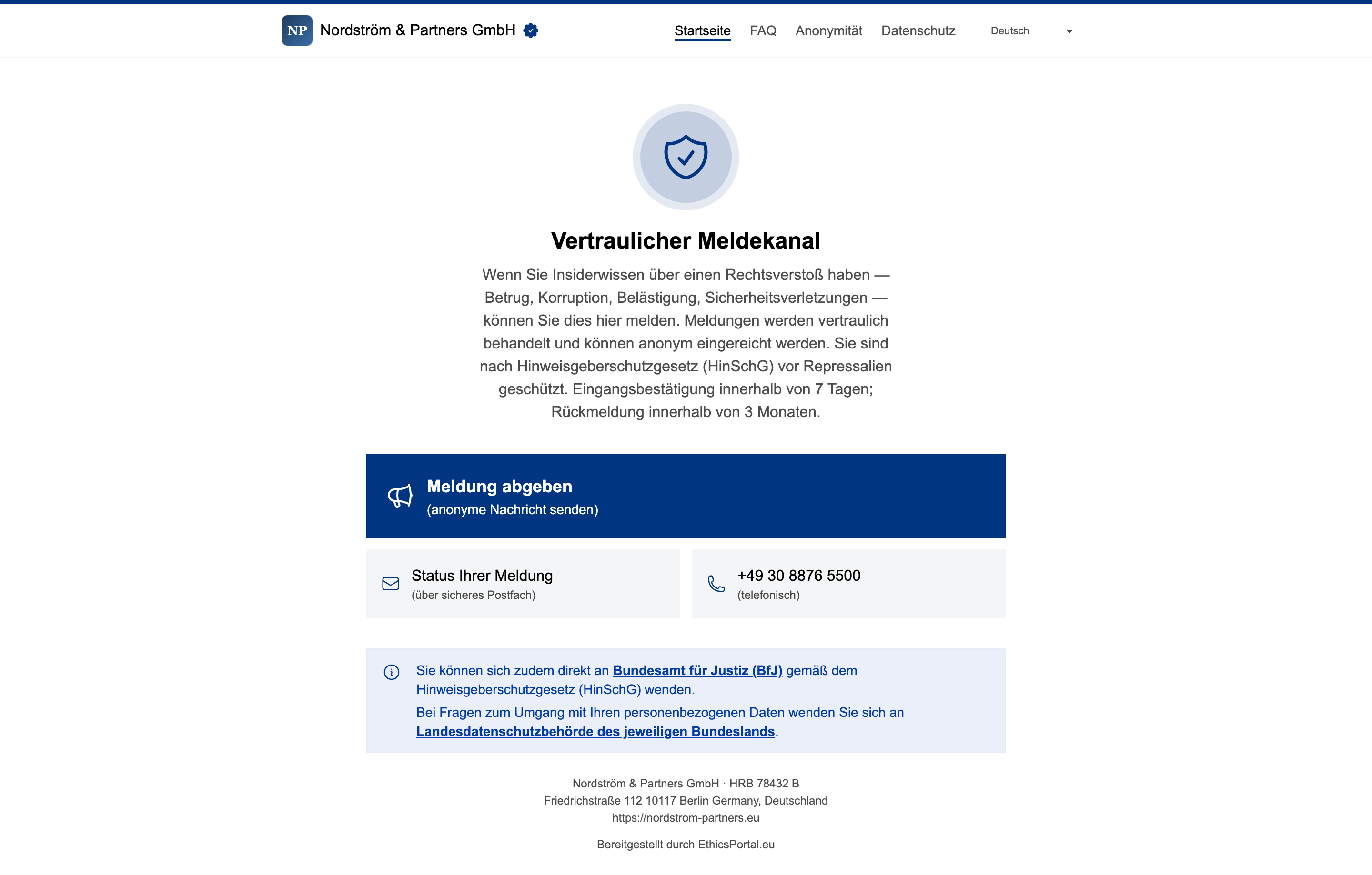 Portal-Link und QR-Code teilen